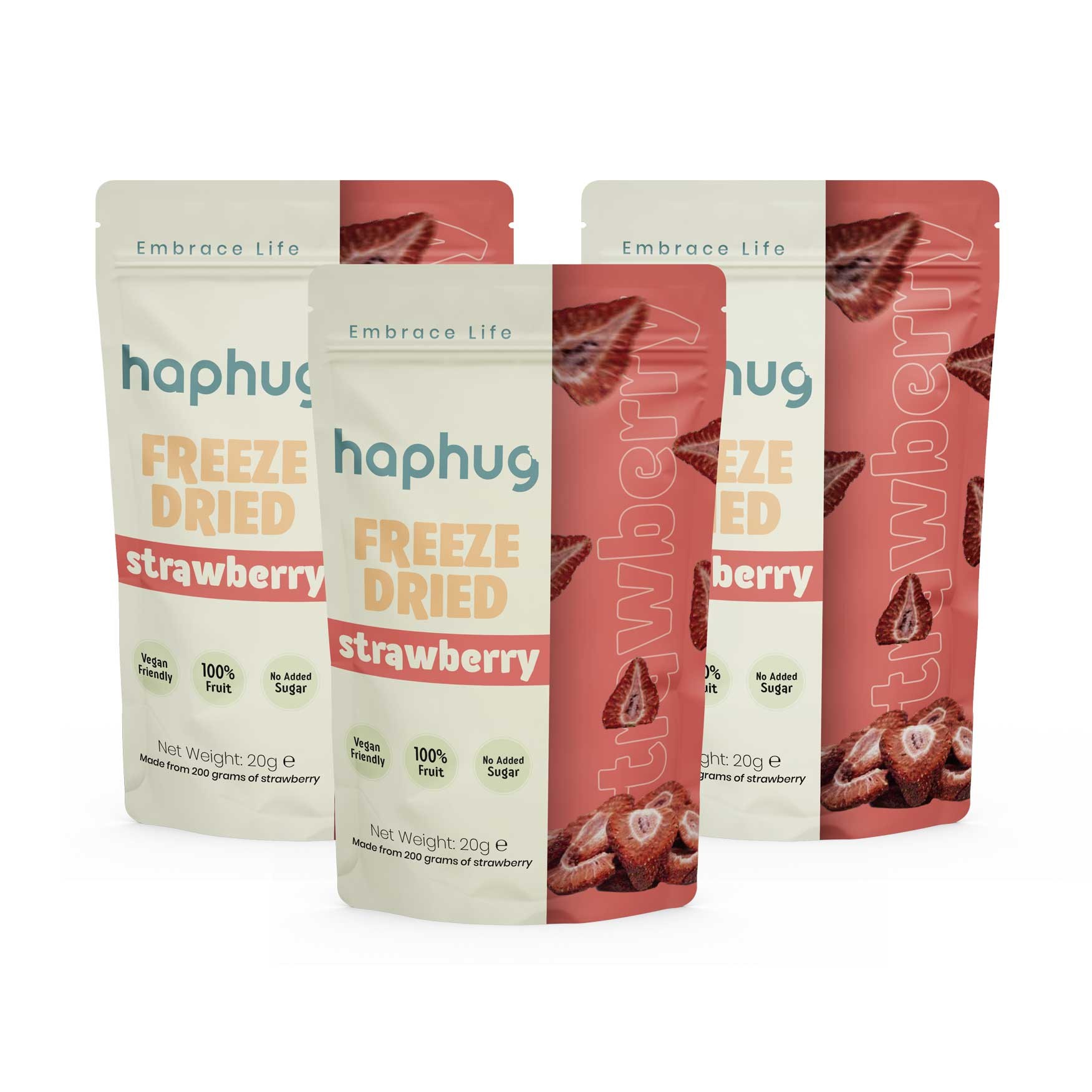 HapHug Freeze-Dried Strawberry - Triple Pack