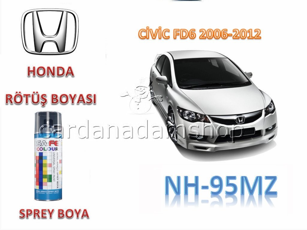 2006-2012 HONDA CİVİC BLADE SİLVER METALLİC NH-95MZ RÖTUŞ BOYASI 400 ml. SPREY KUTU
