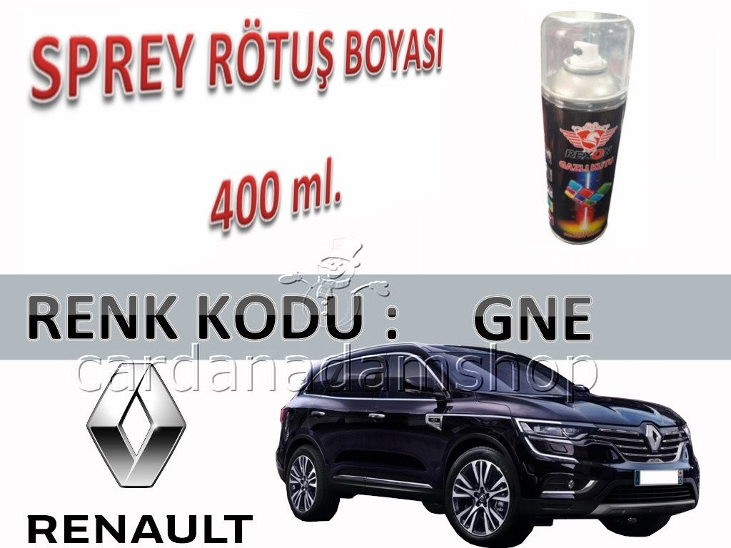 RENAULT YENİ KOLEOS DİAMOND BLACK PEARL GNE SİYAH RÖTUŞ BOYASI 400 ml. SPREY KUTU