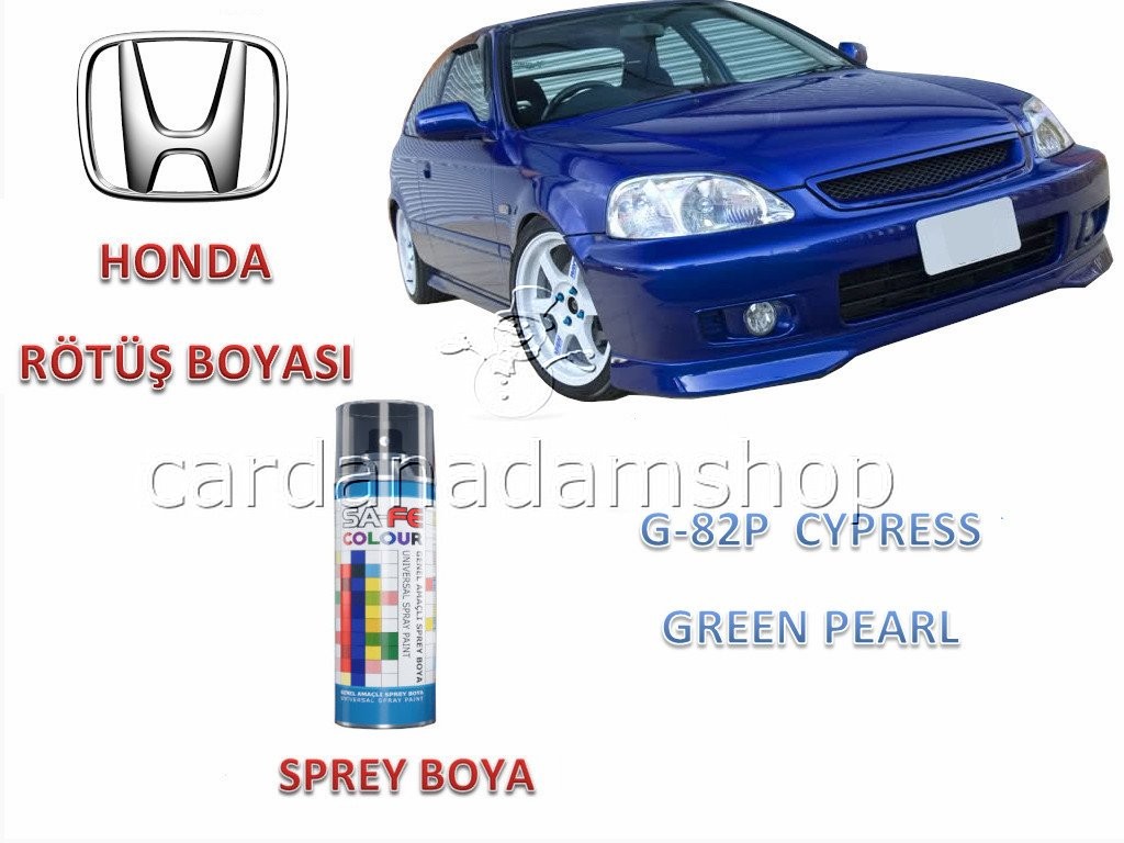 1996-2001 HONDA CİVİC CYPRESS GREEN PEARL G82P RÖTUŞ BOYASI 400 ml. SPREY KUTU
