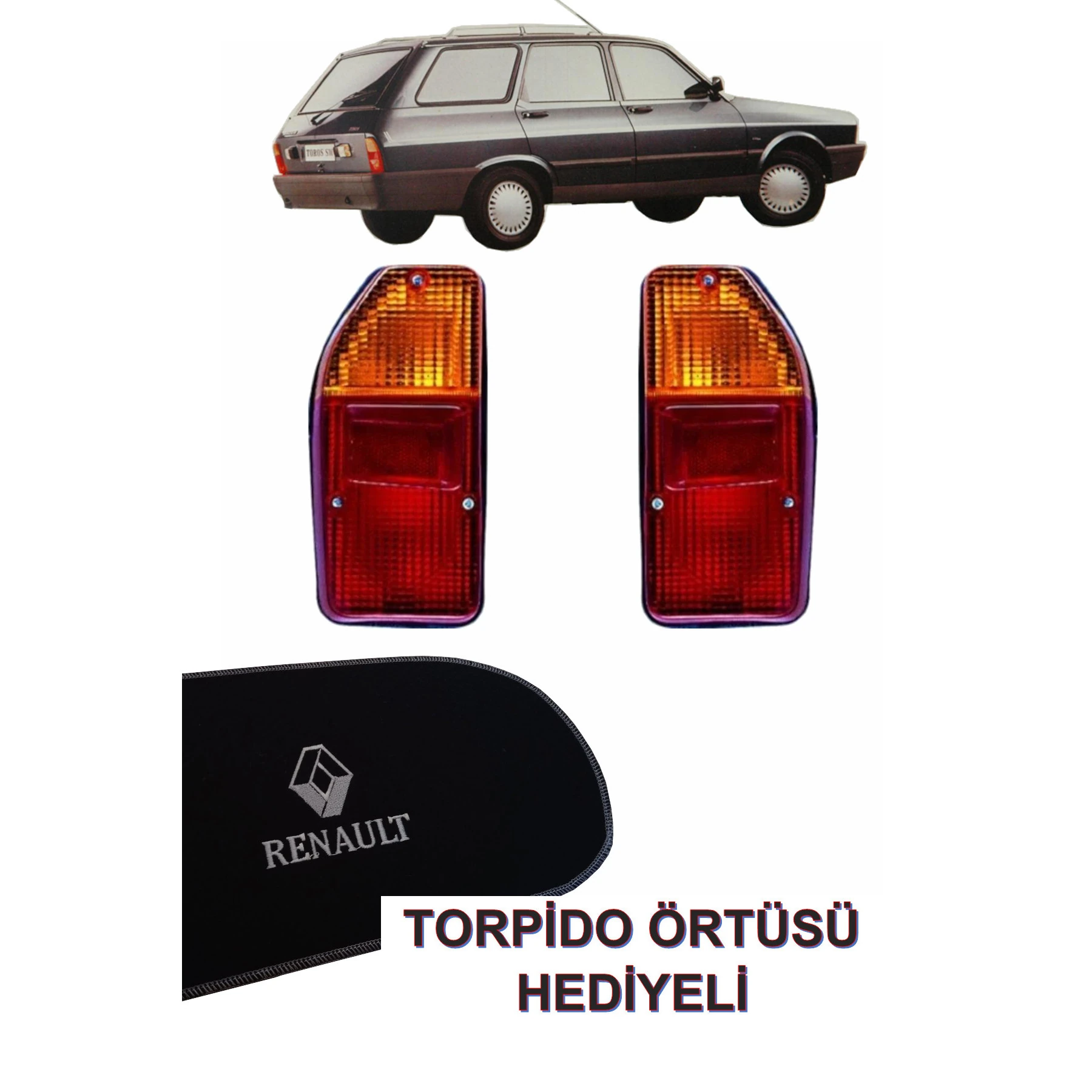 RENAULT 12 TOROS SW ARKA STOP LAMBASI R12 STATİON WAGON (TSW) İÇİN SAĞ SOL TAKIM HALİNDE