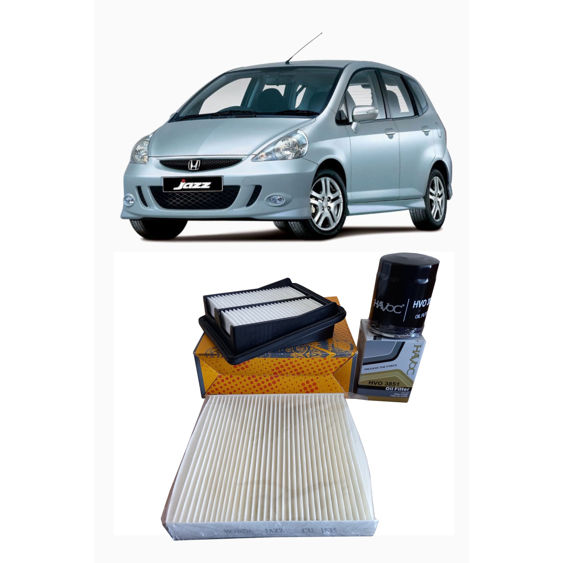 2006-2008 HONDA JAZZ 1.4 FİLTRE BAKIM SETİ HAVA + POLEN + YAĞ FİLTRESİ