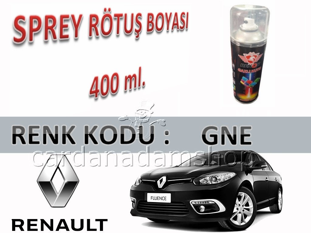 RENAULT FLUENCE DİAMOND BLACK PEARL GNE SİYAH RÖTUŞ BOYASI 400 ml. SPREY KUTU