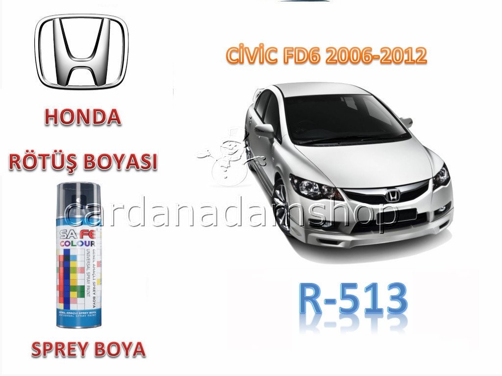 2006-2012 HONDA CİVİC RALLY RED UNDERHOOD R-513 RÖTUŞ BOYASI 400 ml. SPREY KUTU