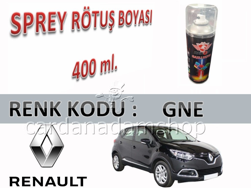 RENAULT CAPTUR DİAMOND BLACK PEARL GNE SİYAH RÖTUŞ BOYASI 400 ml. SPREY KUTU