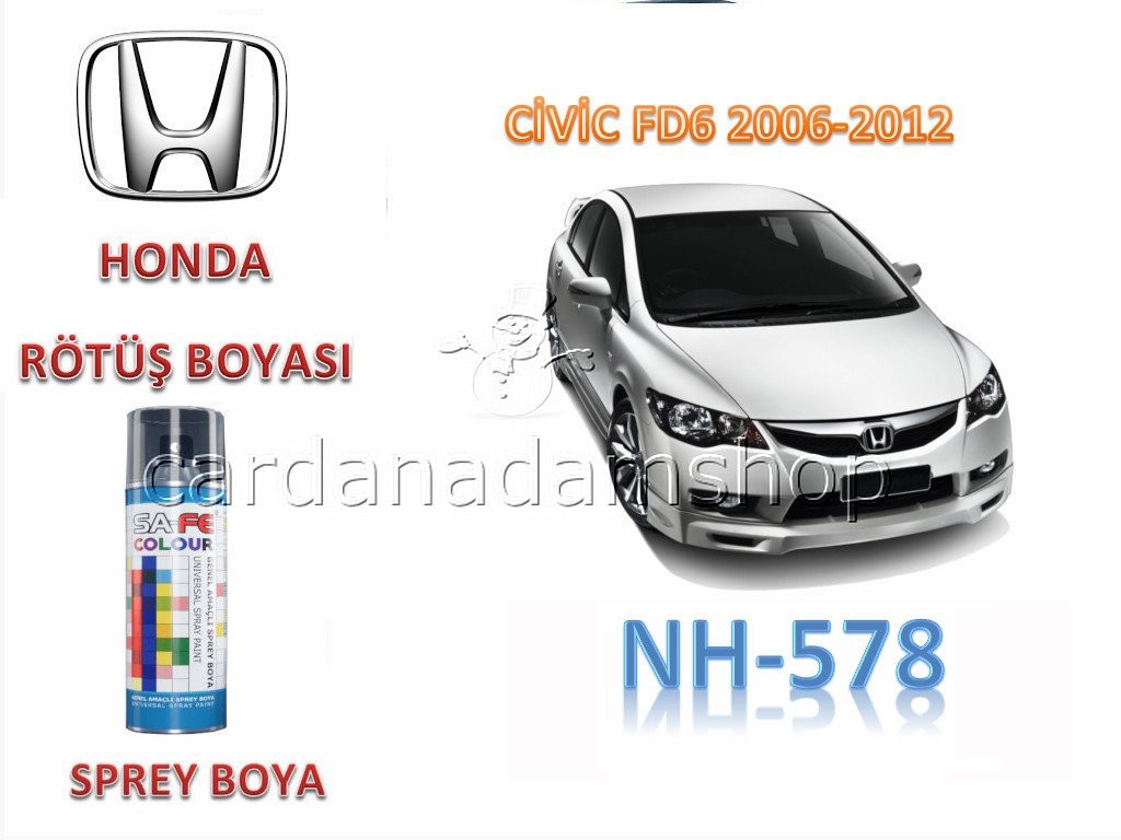2005-2012 HONDA CİVİC FD6 RÖTUŞ BOYASI 400 ml. SPREY BEYAZ NH578