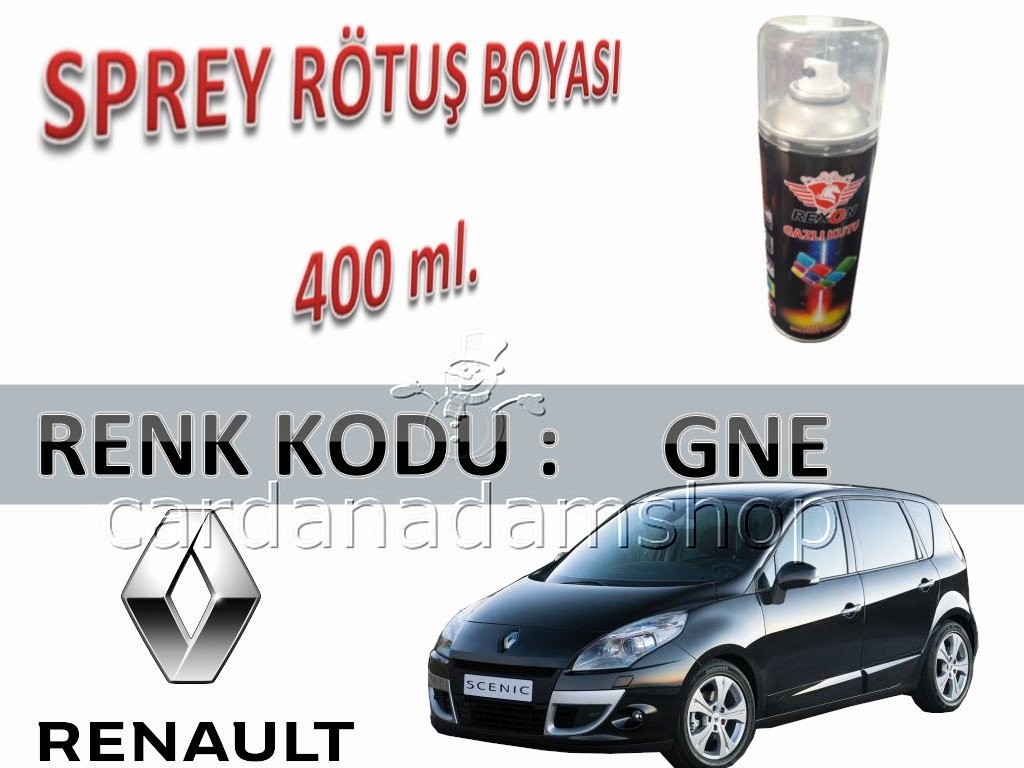 RENAULT SCENİC DİAMOND BLACK PEARL GNE SİYAH RÖTUŞ BOYASI 400 ml. SPREY KUTU