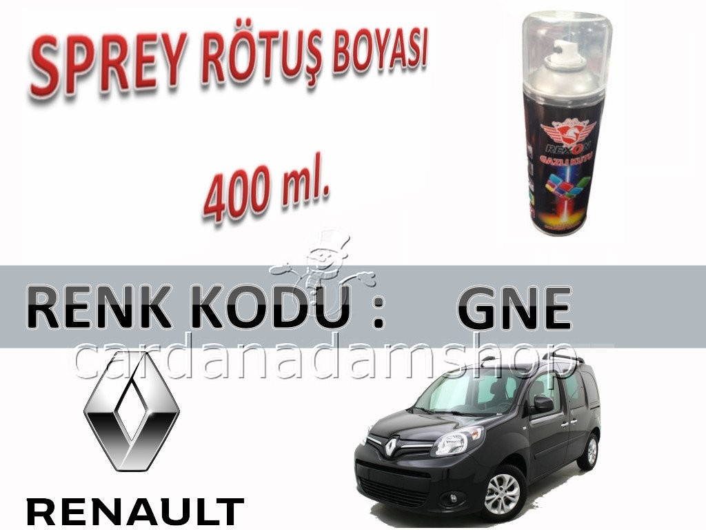 RENAULT KANGOO DİAMOND BLACK PEARL GNE SİYAH RÖTUŞ BOYASI 400 ml. SPREY KUTU