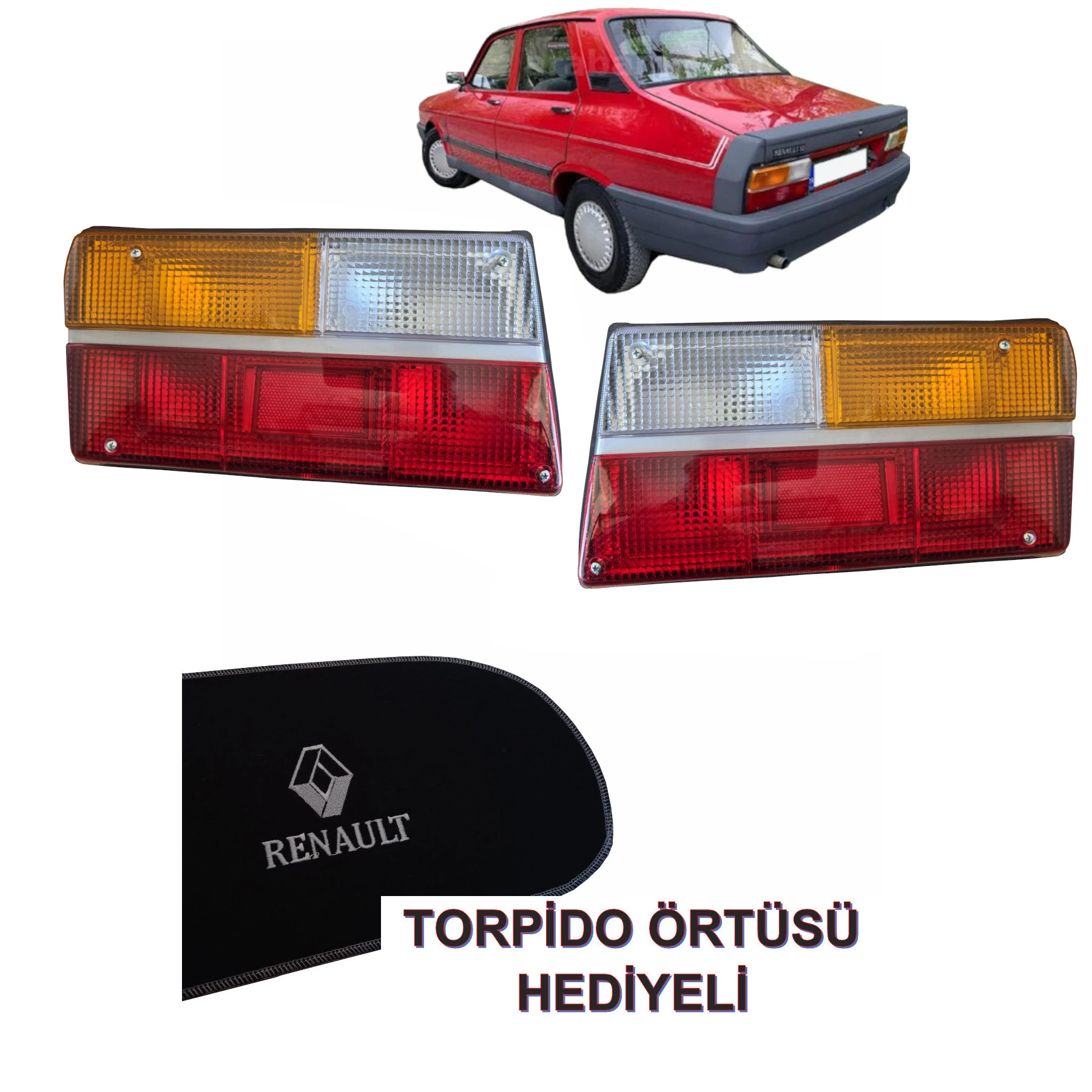 RENAULT 12 TOROS  SEDAN ARKA STOP LAMBASI R12 BİNEK TİP UYUMLU SAĞ SOL TAKIM HALİNDE