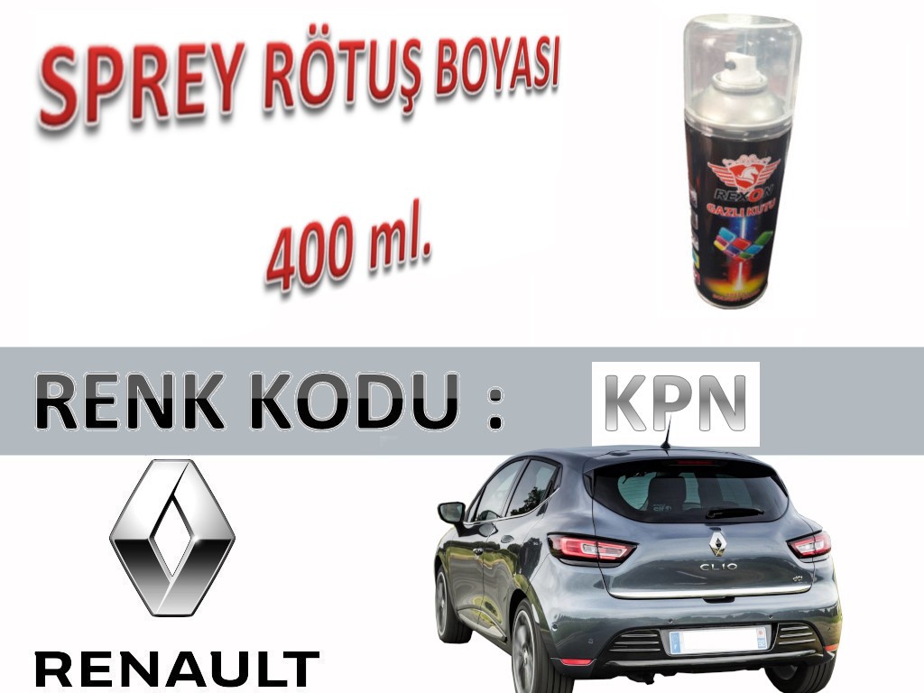 RENAULT CLİO KPN TİTANYUM GRİ RÖTUŞ BOYASI 400 ml. SPREY KUTU