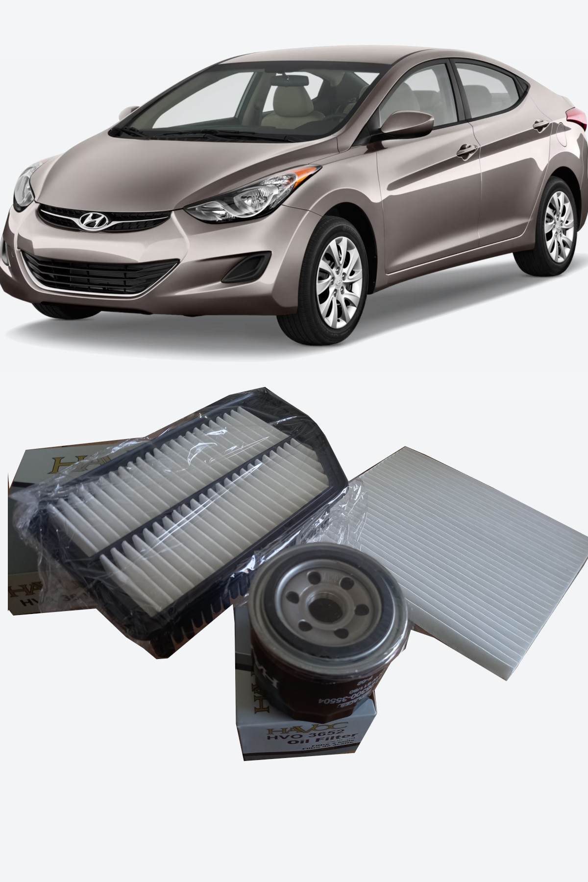 2011-2013 HYUNDAİ ELANTRA 1.6 BENZİNLİ FİLTRE BAKIM SETİ HAVA + POLEN + YAĞ FİLTRESİ