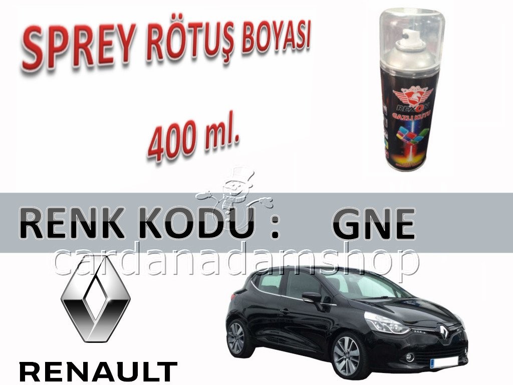 RENAULT CLİO 4 DİAMOND BLACK PEARL GNE SİYAH RÖTUŞ BOYASI 400 ml. SPREY KUTU