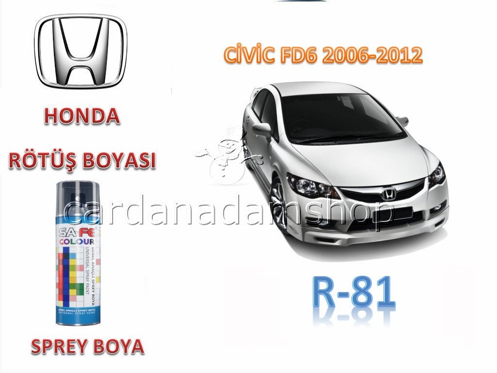 2006-2012 HONDA CİVİC MİLANO RED R81 RÖTUŞ BOYASI 400 ml. SPREY KUTU