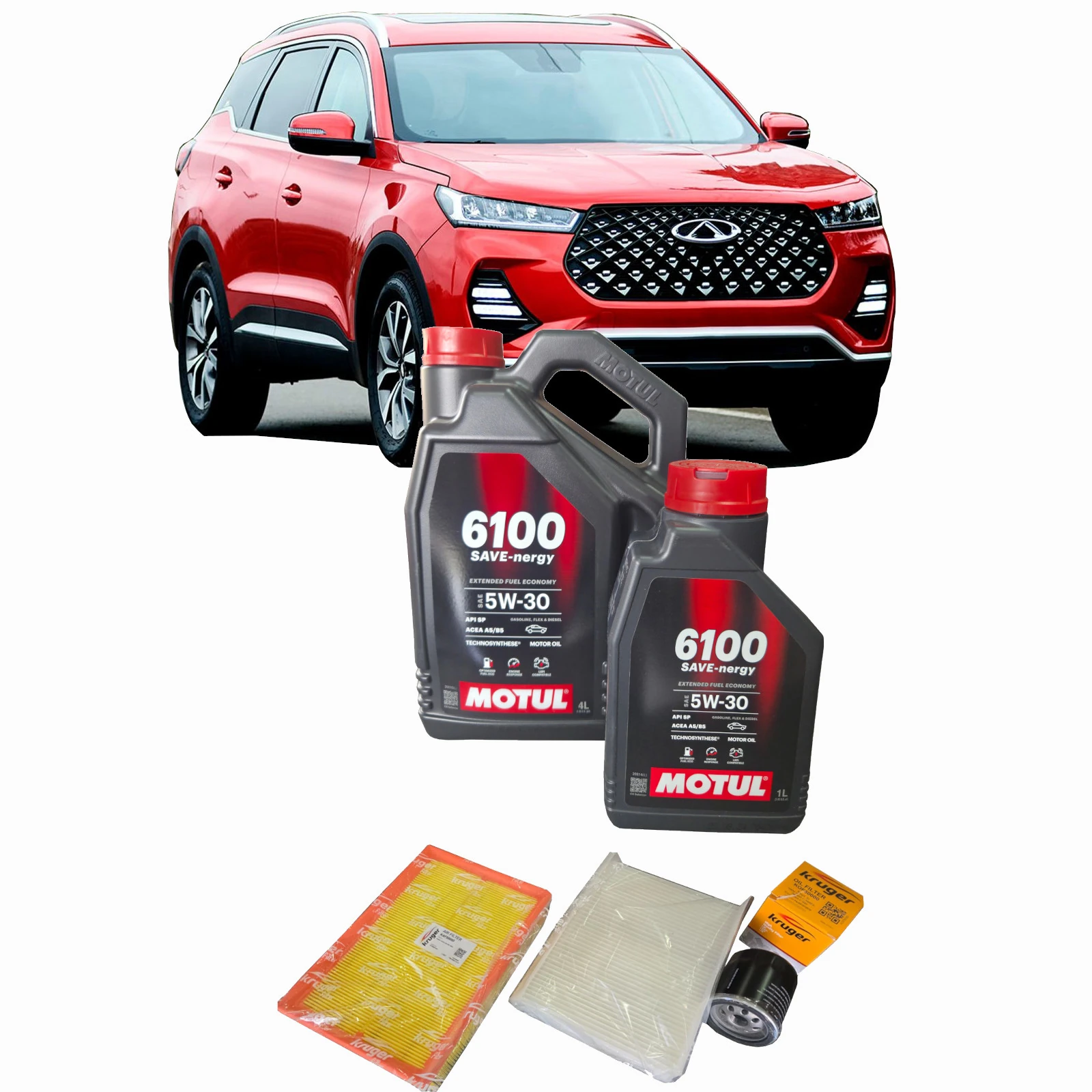 CHERY TİGGO 7 PRO PERİYODİK YAĞ BAKIM SETİ 5W 30 MOTUL 6100 5l. + HAVA + POLEN + YAĞ FİLTRSİ