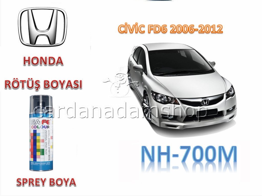 2006-2012 HONDA CİVİC MAT ALABASTER SİLVER NH700M RÖTUŞ BOYASI 400 ml. SPREY KUTU
