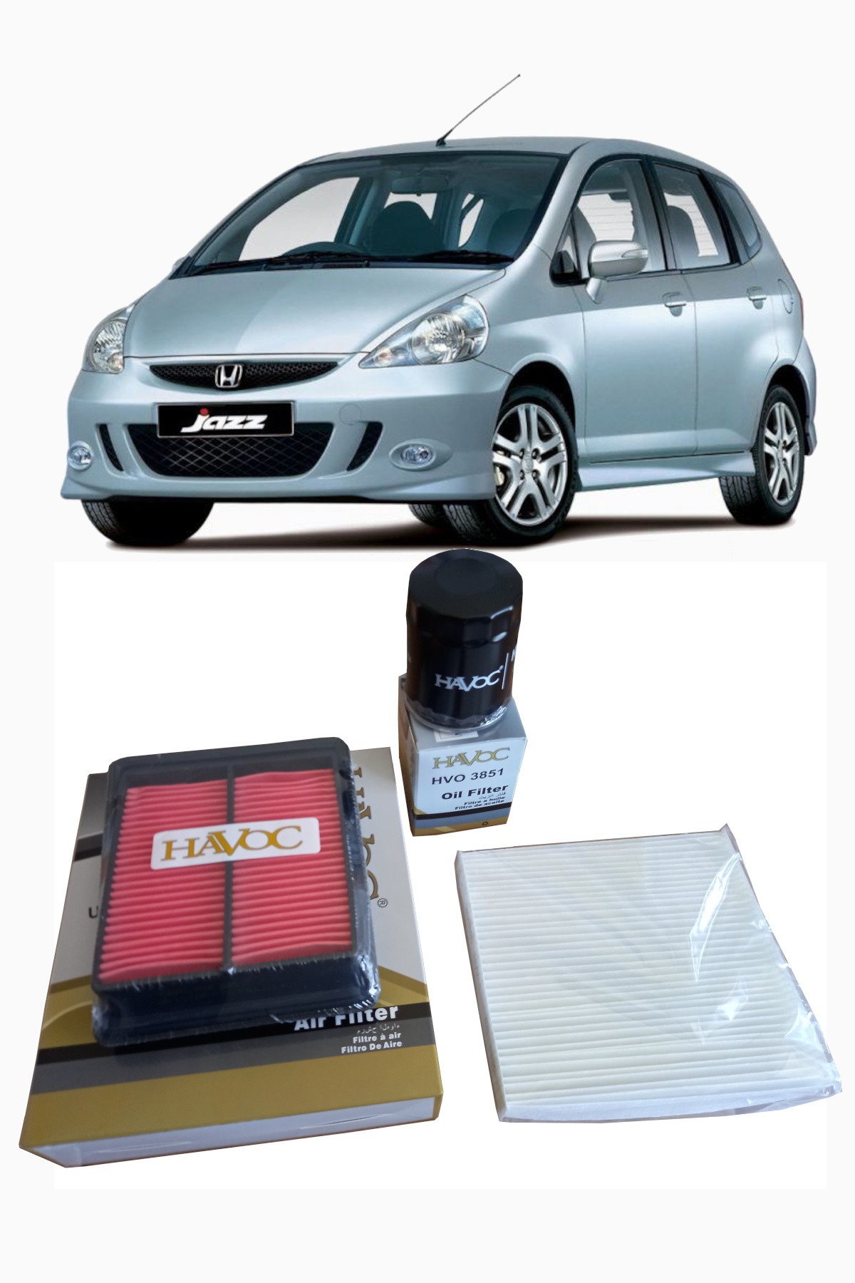 2006-2008 HONDA JAZZ 1.4 FİLTRE BAKIM SETİ HAVA + POLEN + YAĞ FİLTRESİ