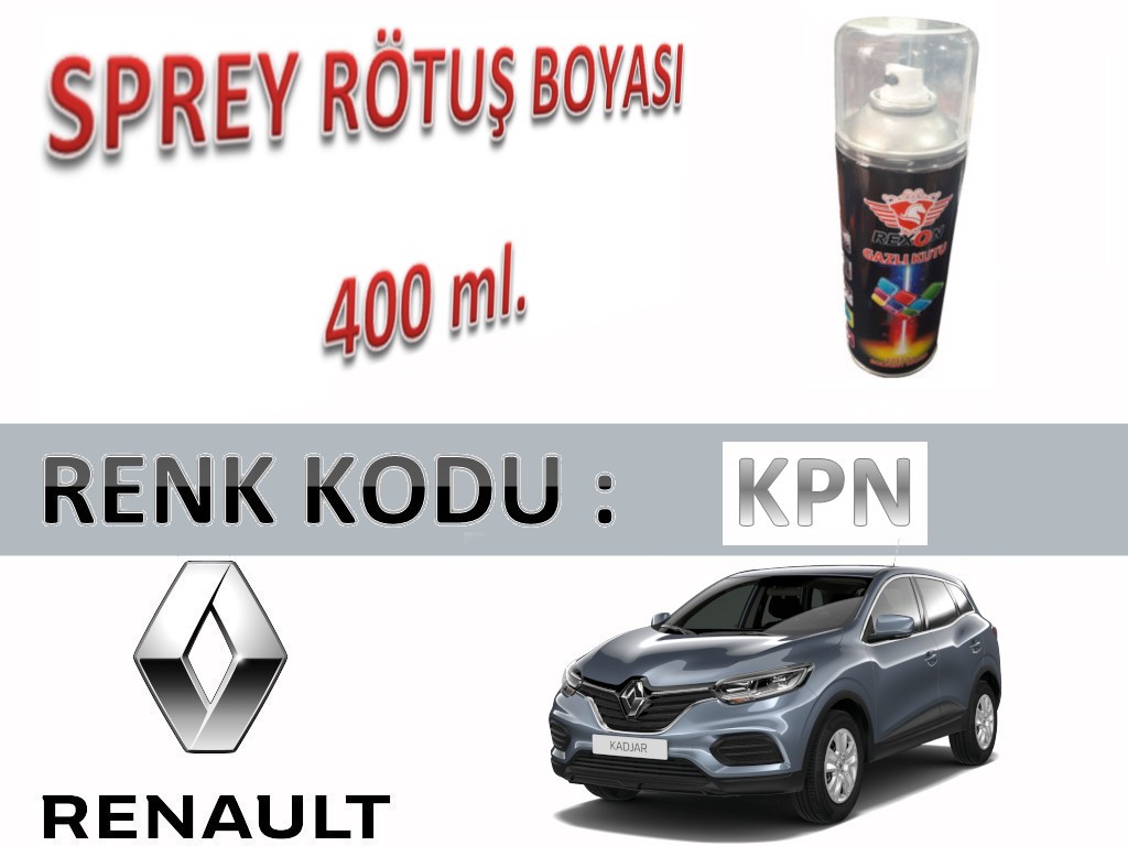 RENAULT KADJAR KPN TİTANYUM GRİ RÖTUŞ BOYASI 400 ml. SPREY KUTU