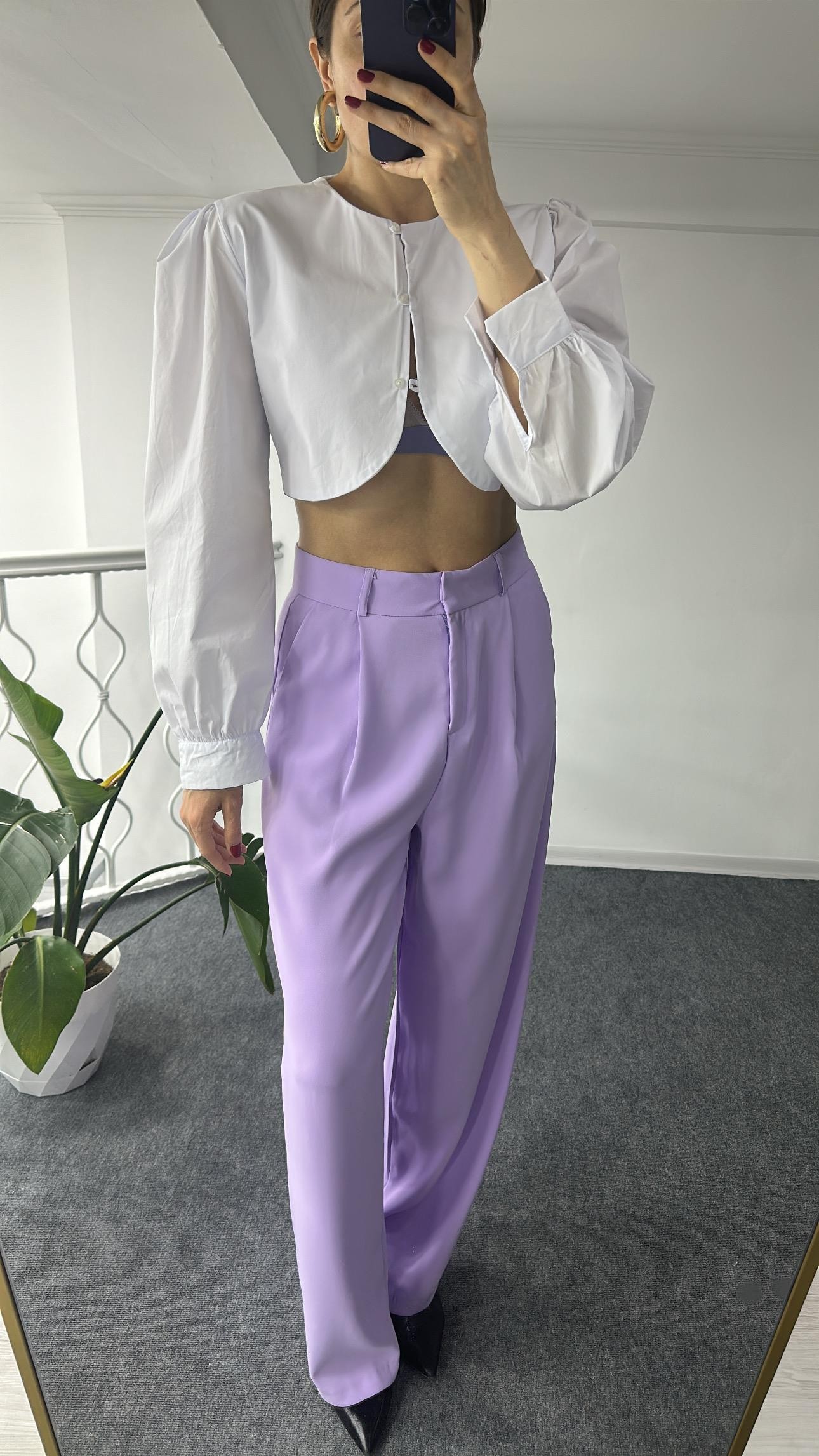 Poplin Crop Gömlek