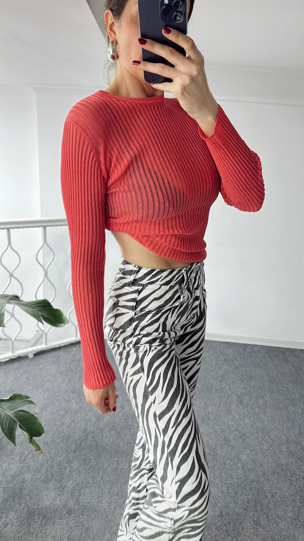 Zebra Desen Jean