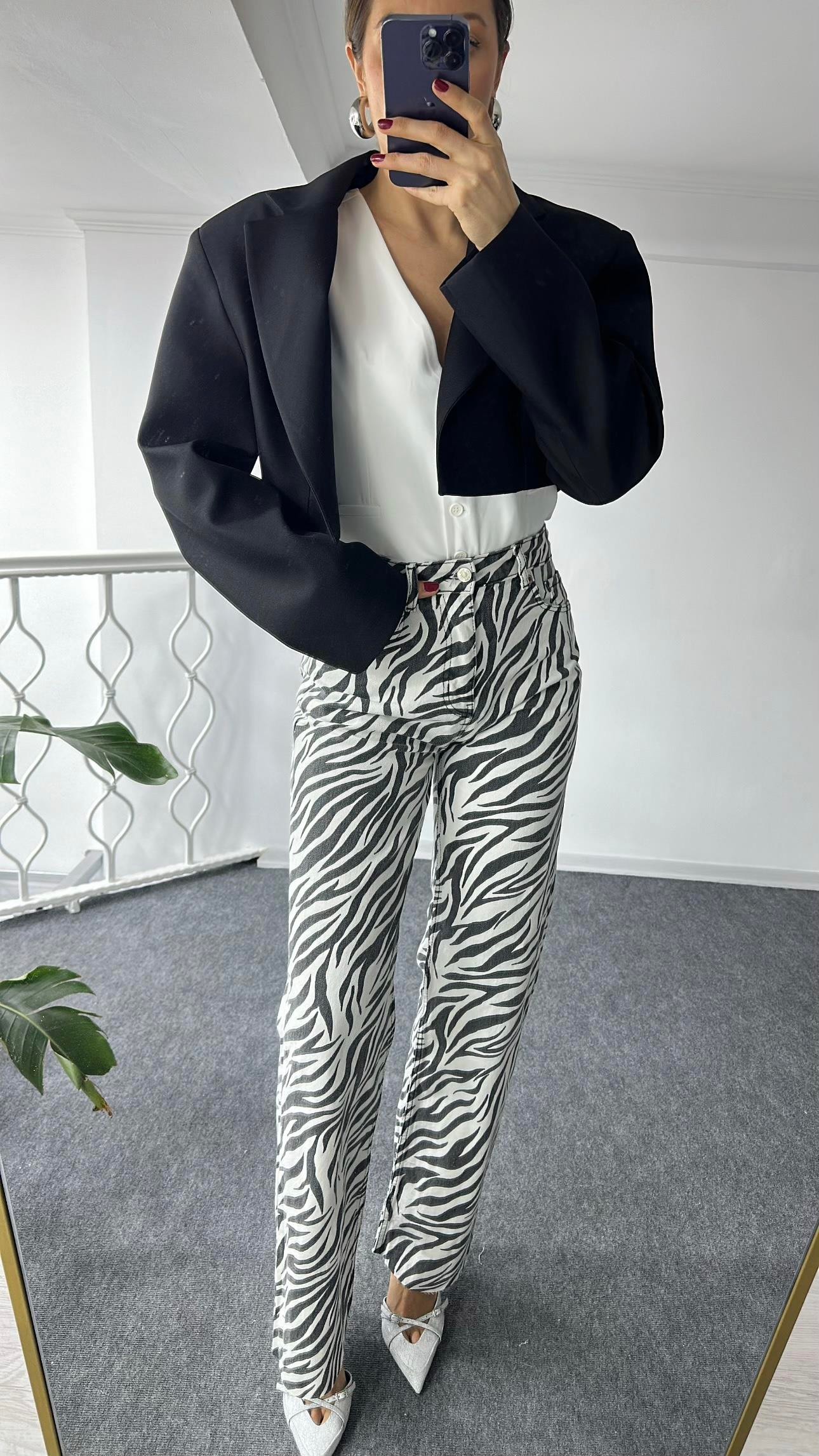 Zebra Desen Jean