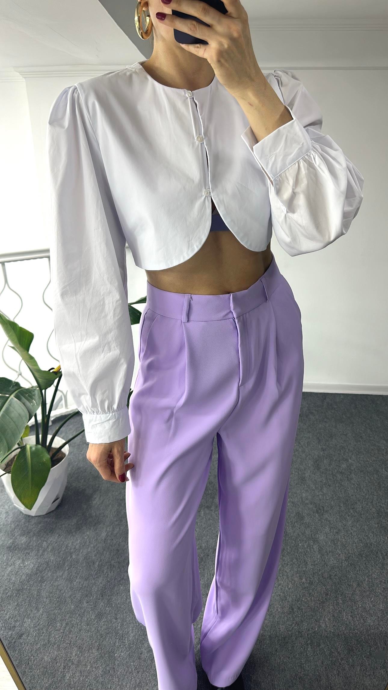 Poplin Crop Gömlek