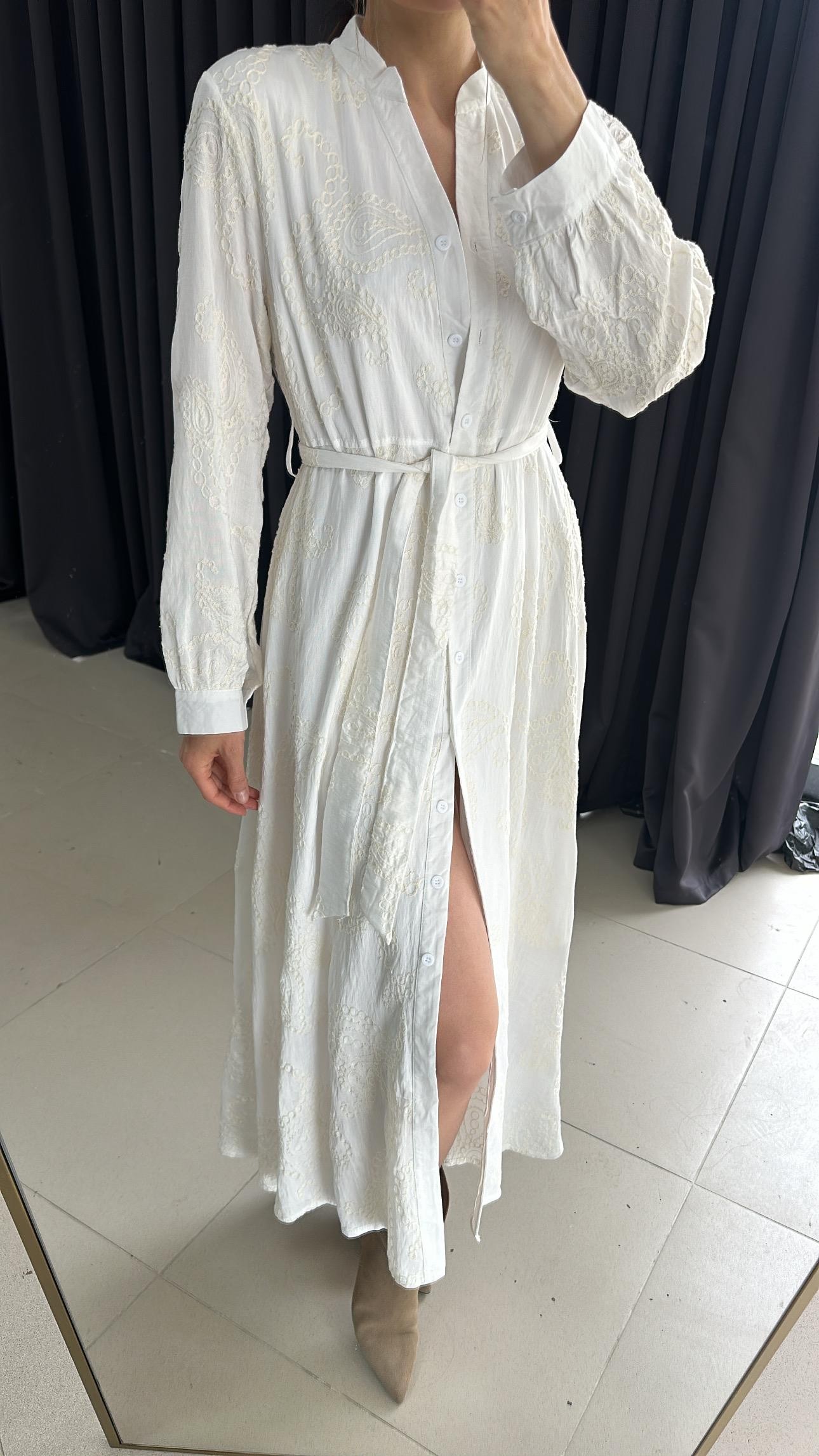 NAKIŞLI MAXİ ELBİSE