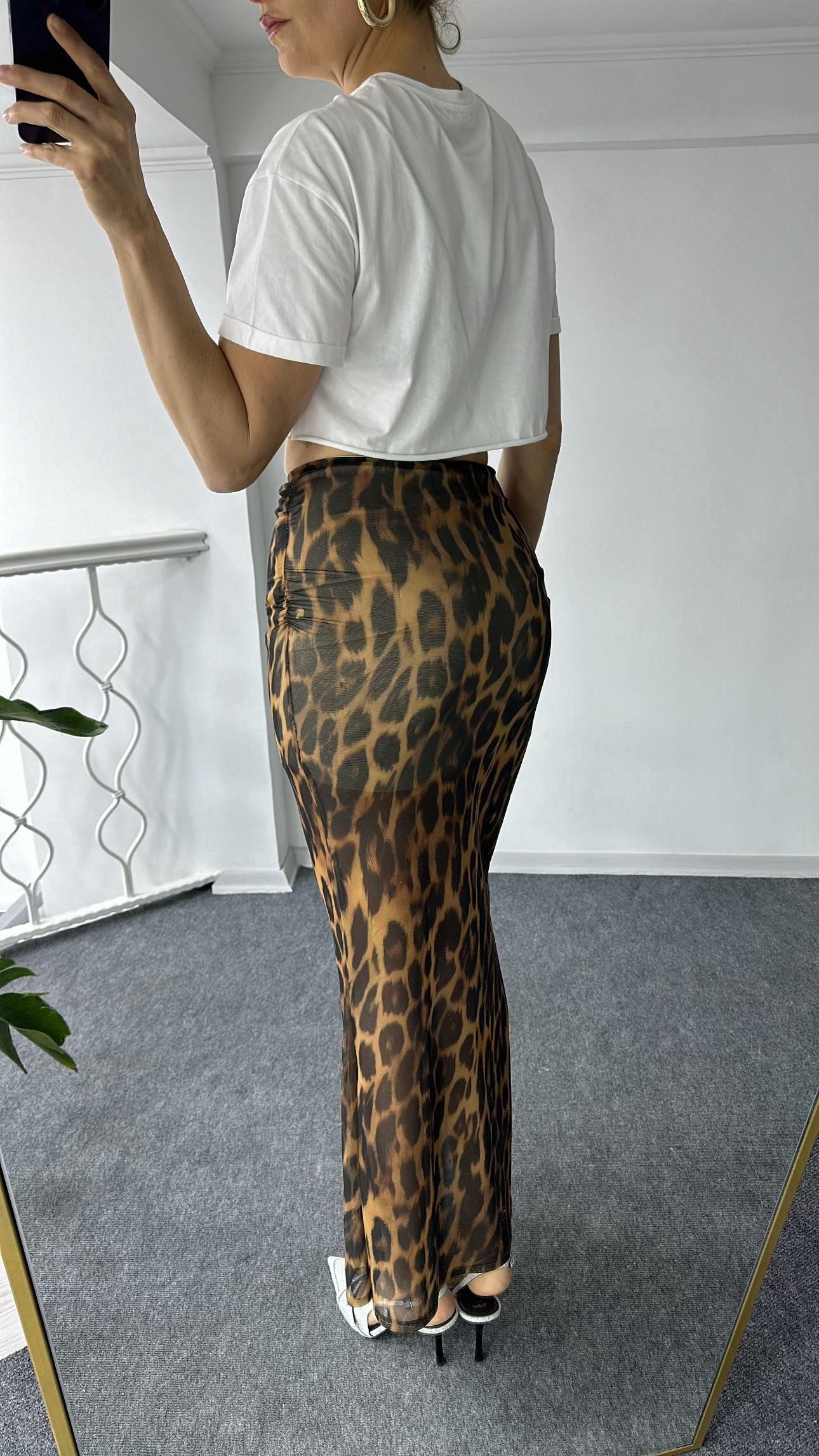 LEOPAR DESEN ASTRALI TÜL ETEK