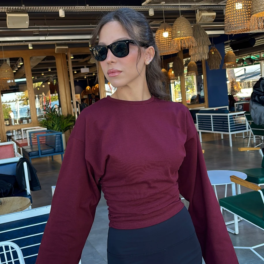 Yandan Fermuar Detaylı Bluz