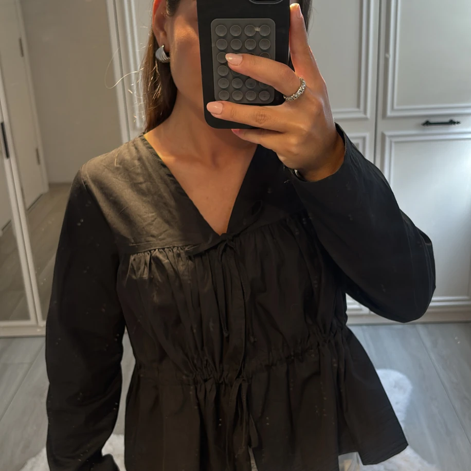 Bağlamalı Poplin Bluz