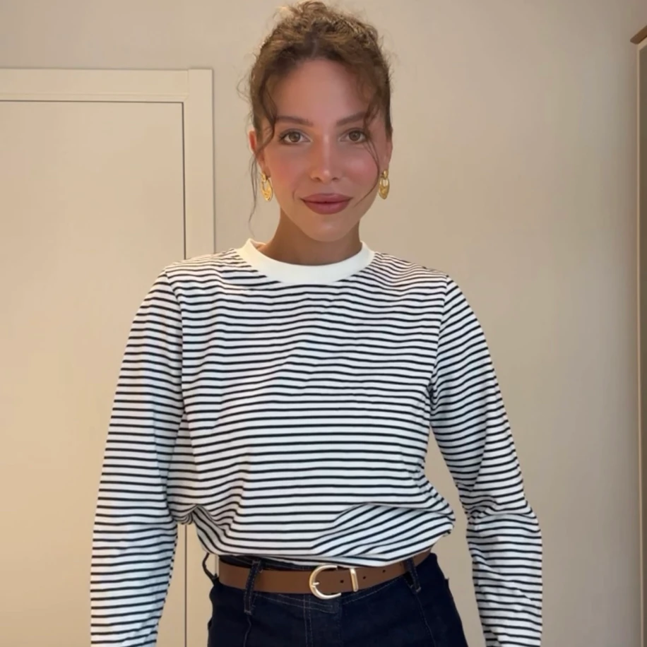 Orj Marka Pamuklu Çizgili T-shirt