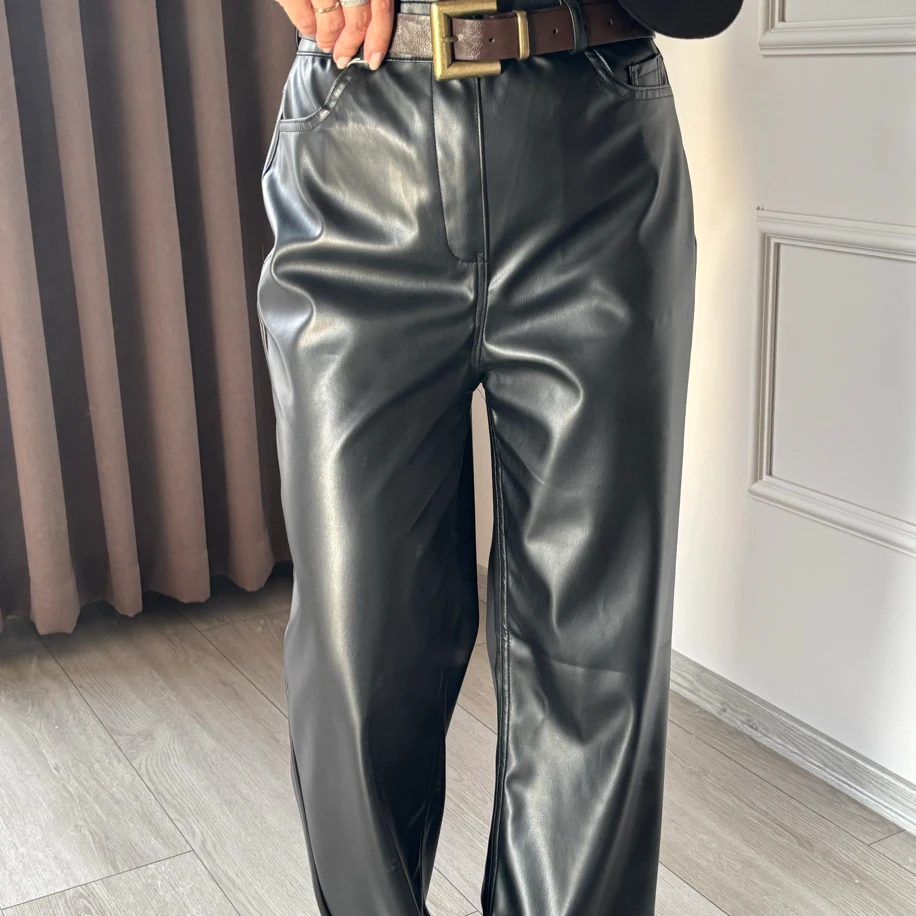 Orj Marka Siyah Deri Palazzo