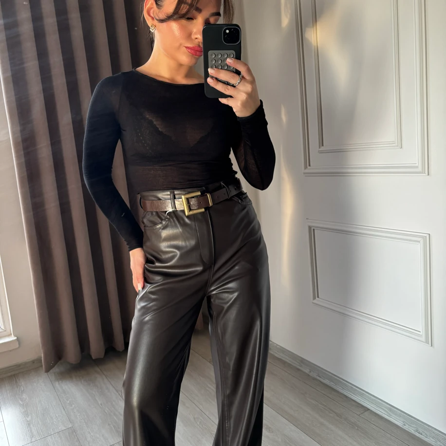 Orj Marka Kahve Deri Palazzo