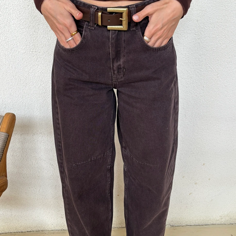 Kahve Barrel Jean