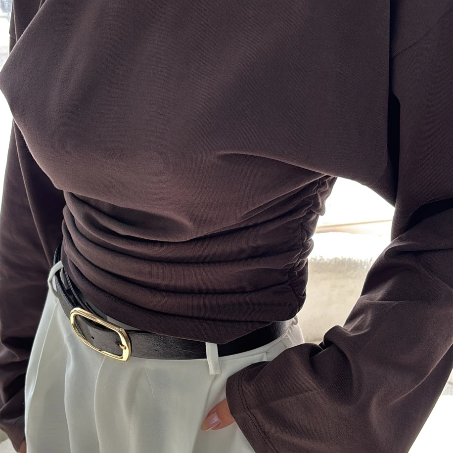 Yandan Fermuar Detay Bluz