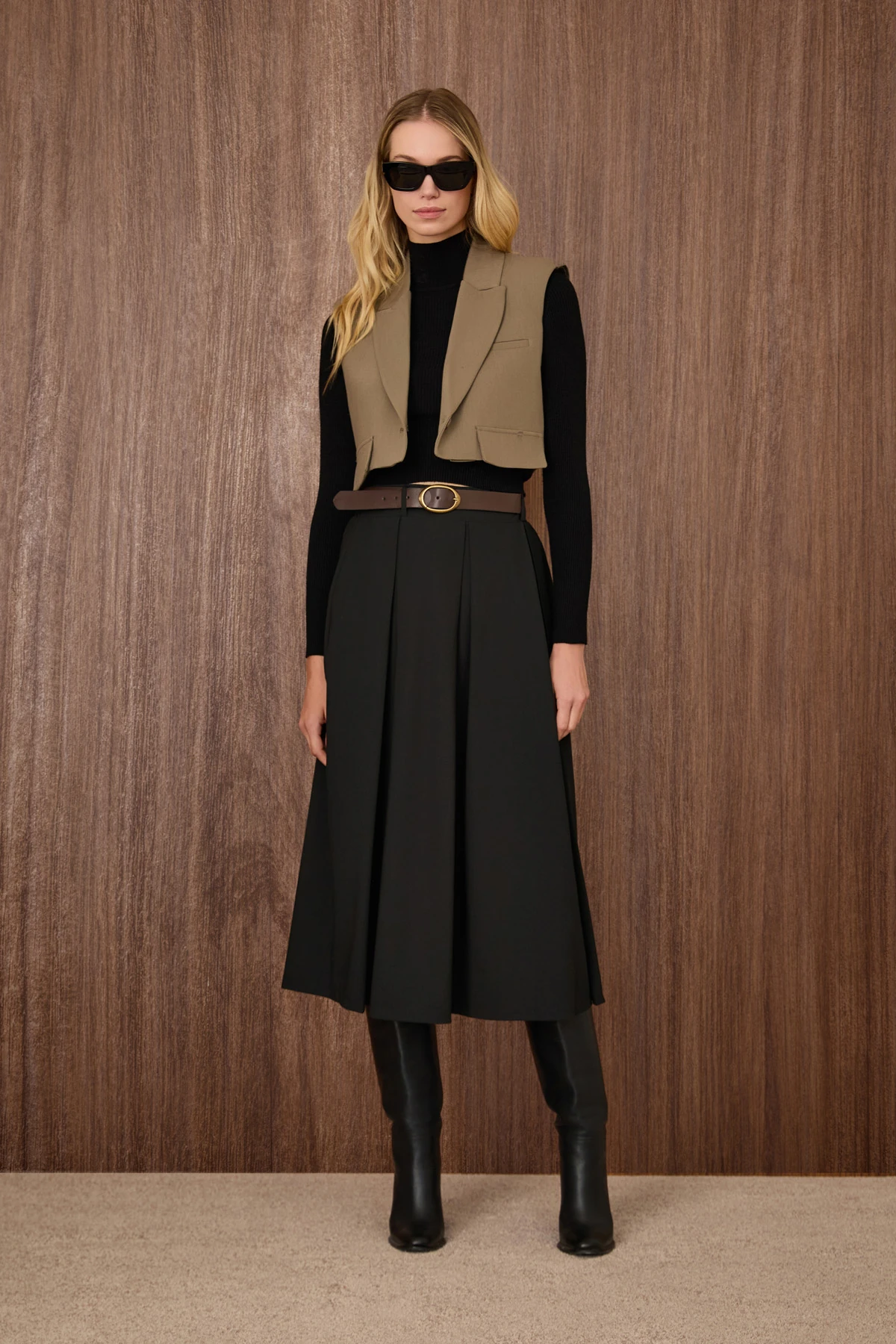 Vatkali Klasik Crop Yelek