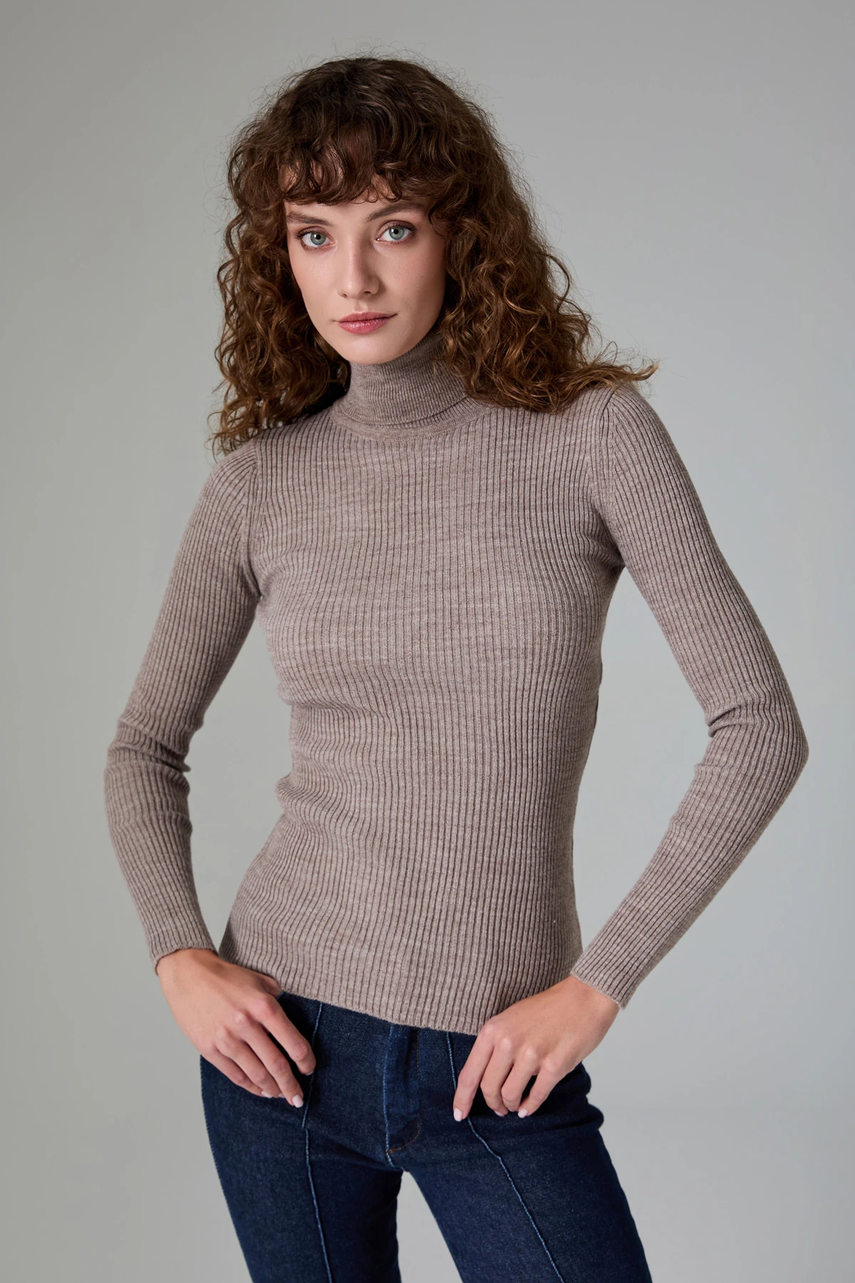 Balıkçı Yaka Triko Kazak