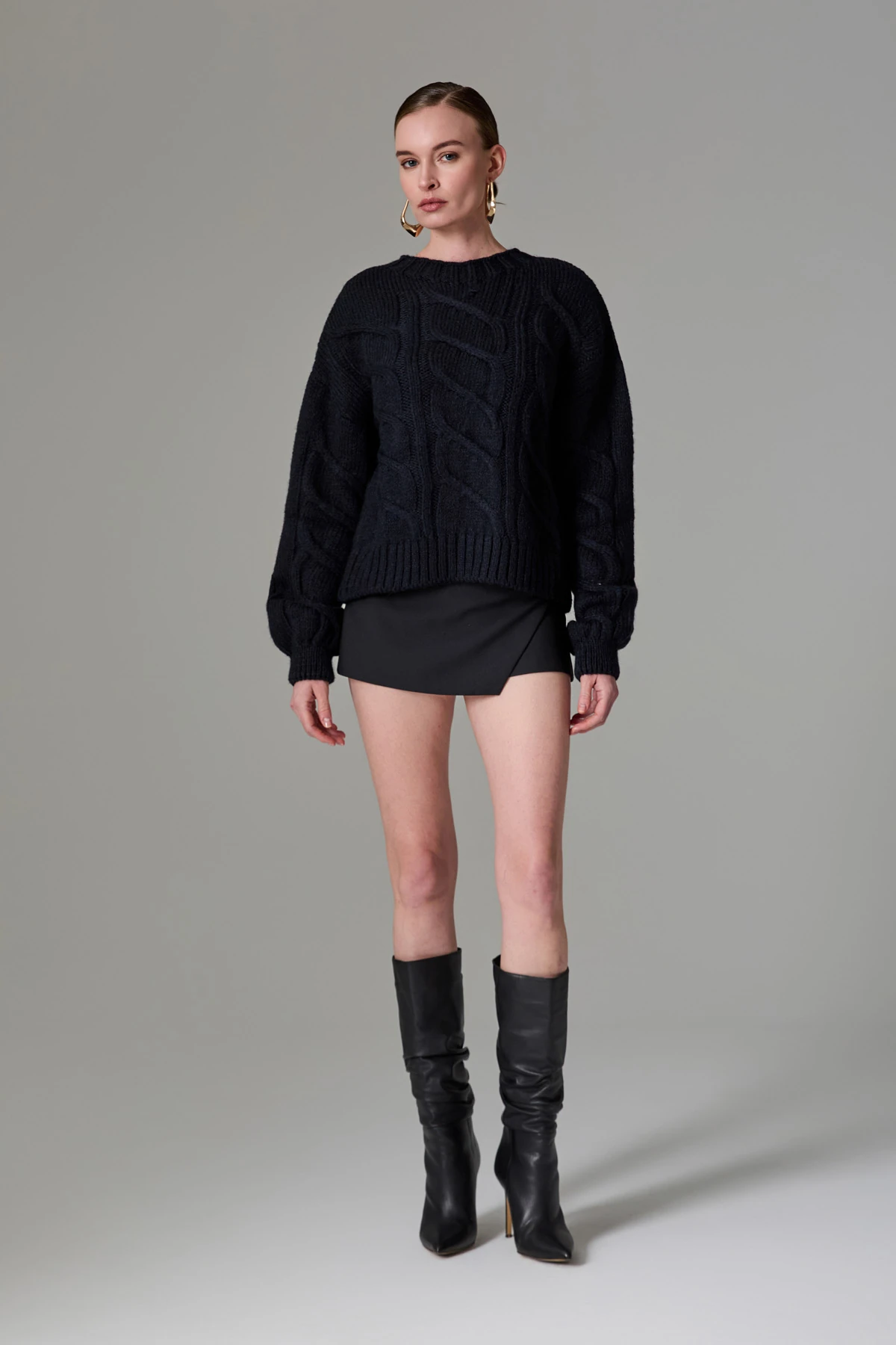 Örgü Desen Triko Kazak