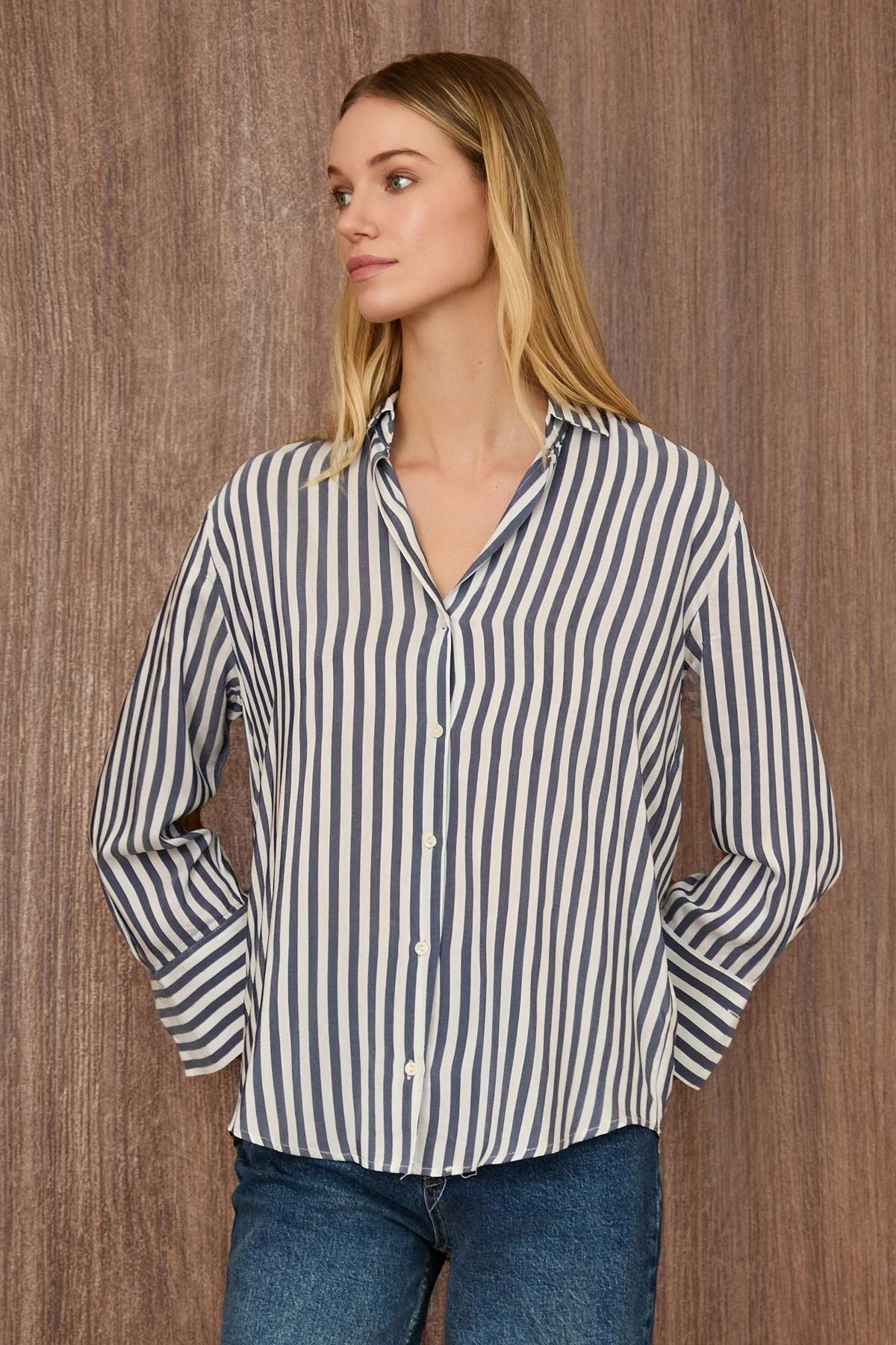 Çizgili Casual  Gömlek