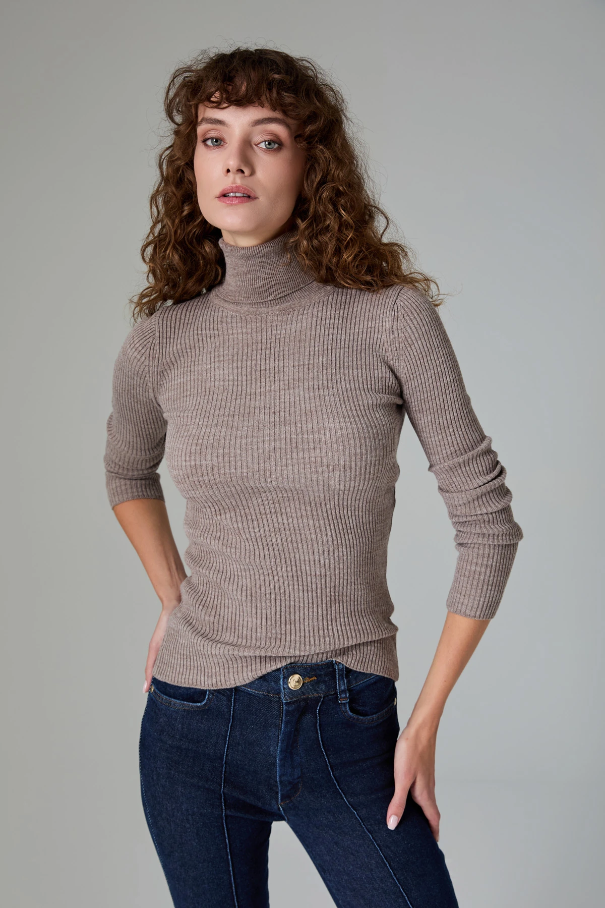 Balıkçı Yaka Triko Kazak