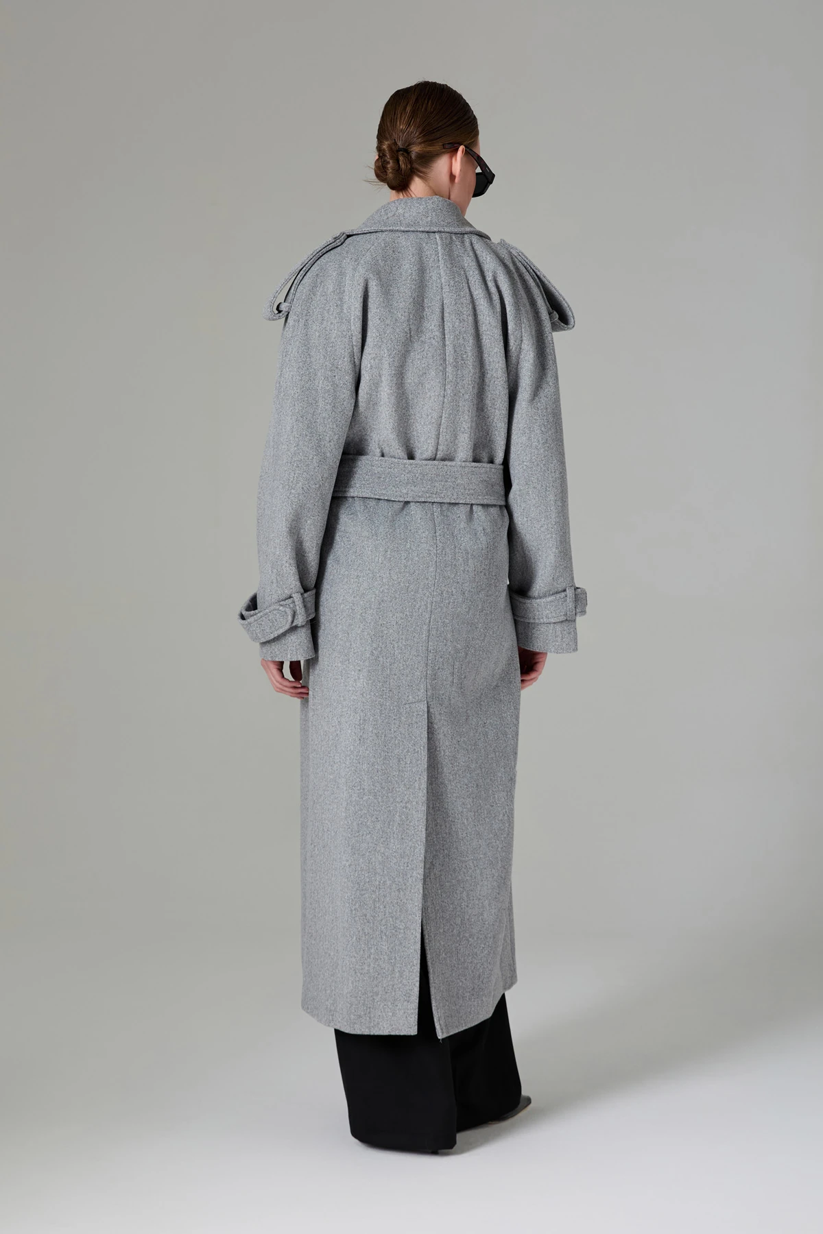 Apoletli Maxi Kaşe Kaban