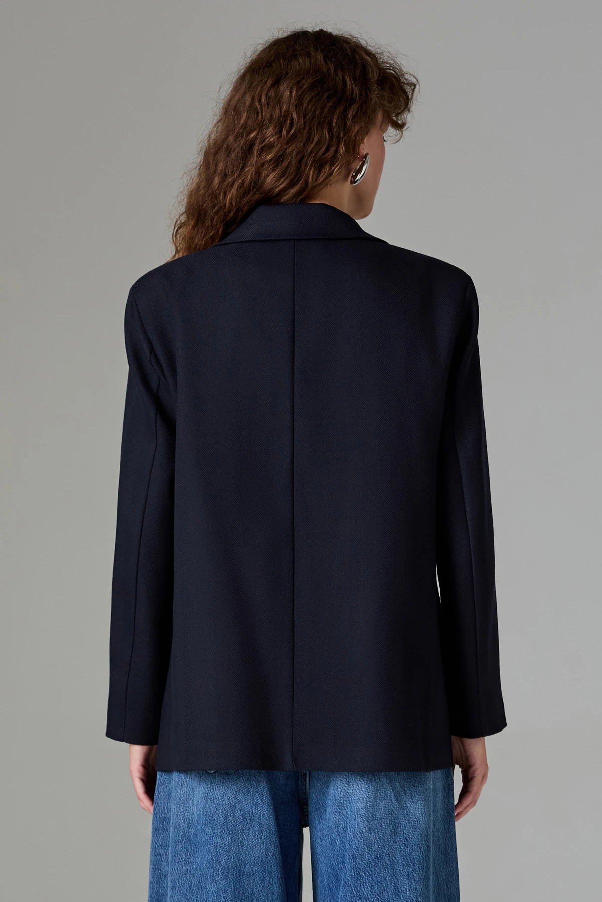 Tek Dügme Oversize Ceket