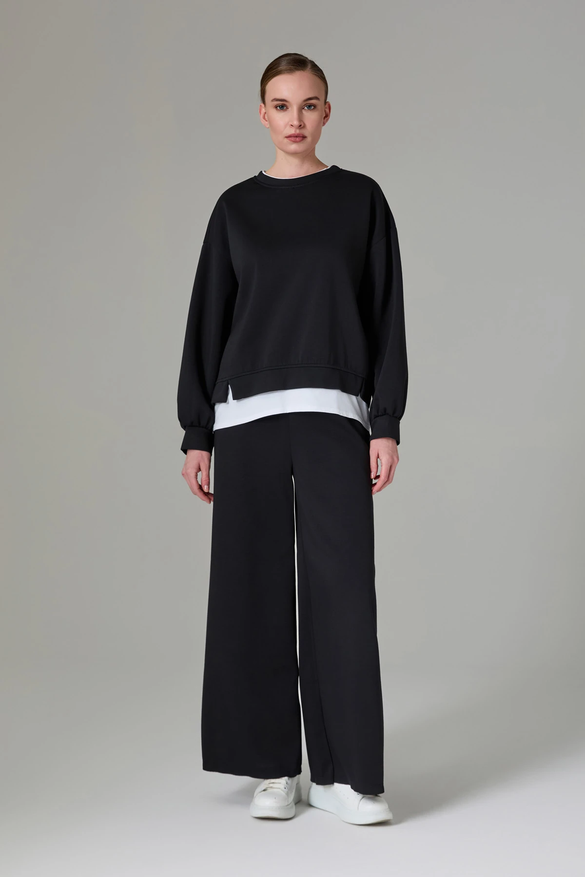 Beli Lastikli Scuba Bol Kesim  Pantolon