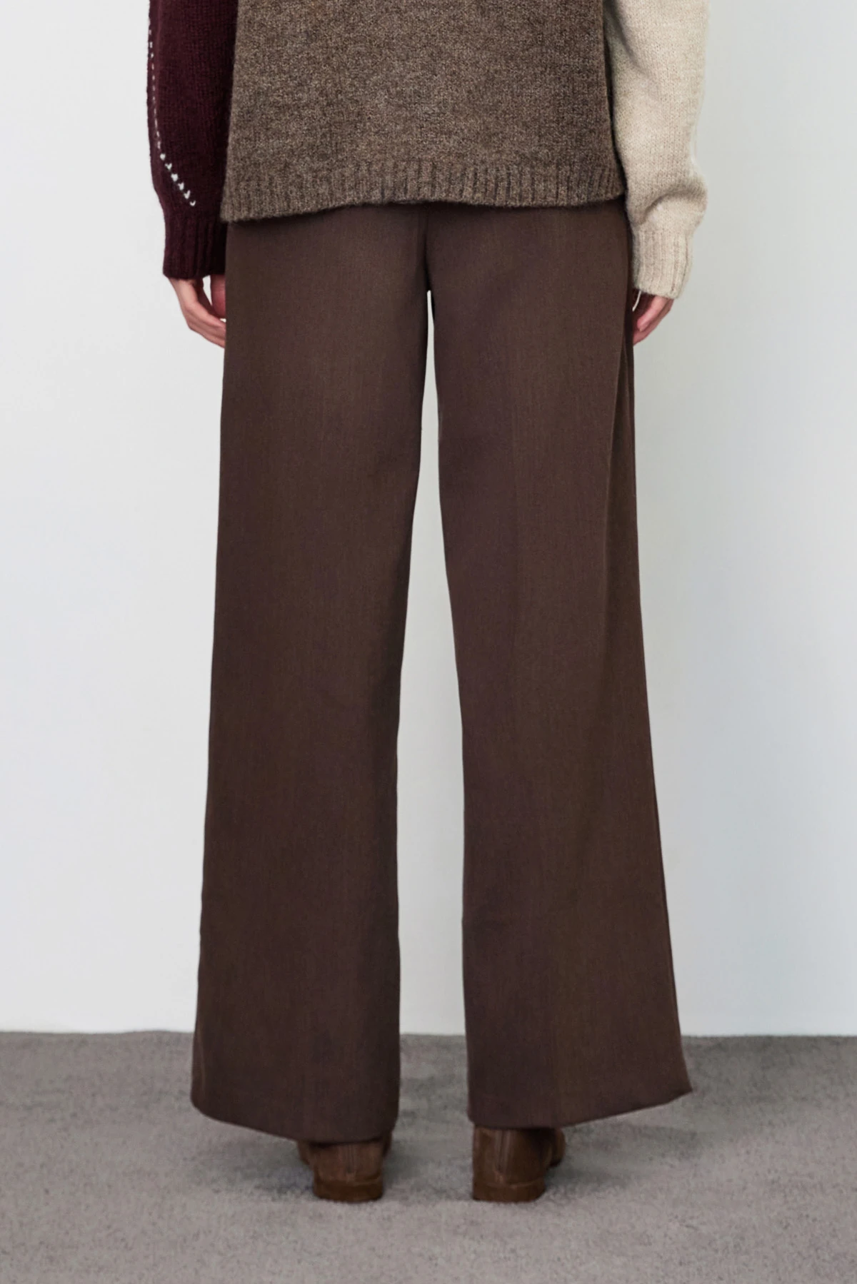 Kemerli Gabardin Palazzo Pantolon