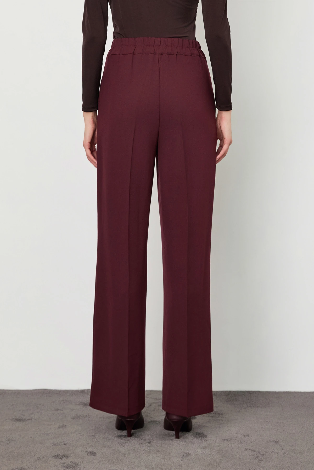 Arkası Lastikli Palazzo Pantolon