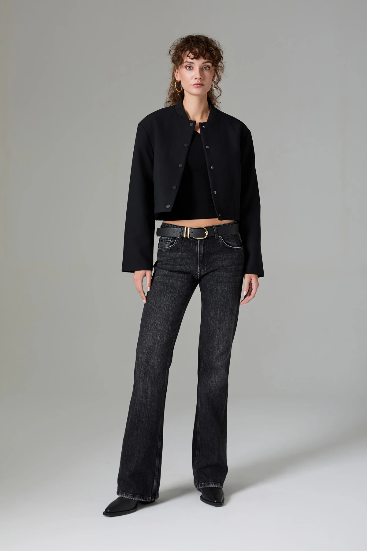 Beli Lastikli Bomber Kadin Mont