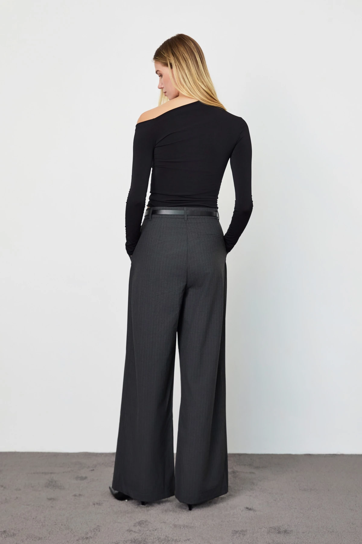 İnce Çizgili Palazzo Pantolon