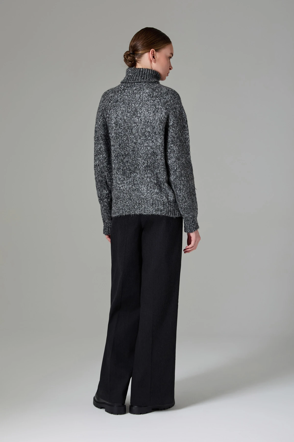 Gabardin Tokalı Bol Kesim Pantolon