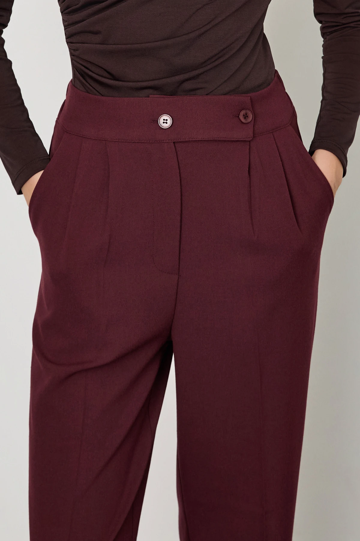 Arkası Lastikli Palazzo Pantolon