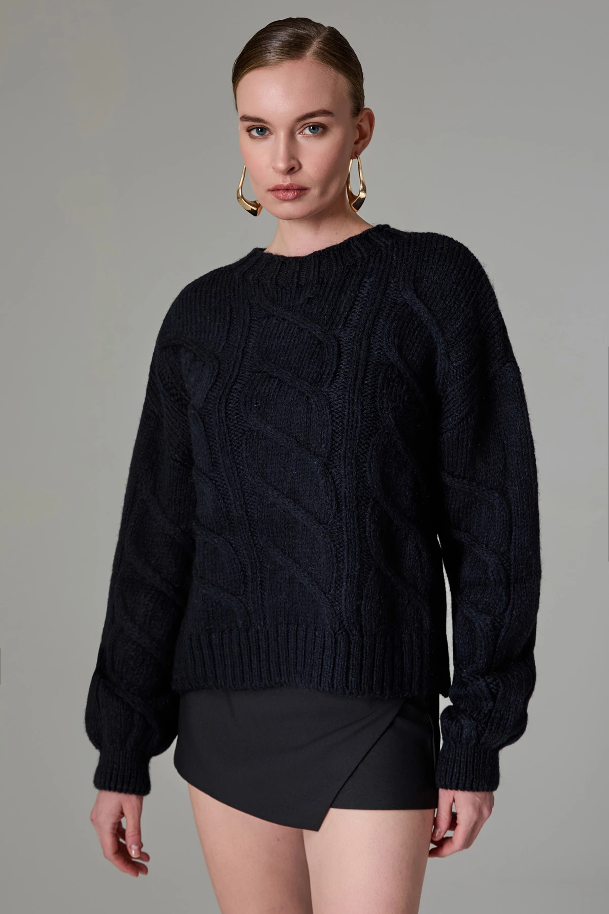 Örgü Desen Triko Kazak