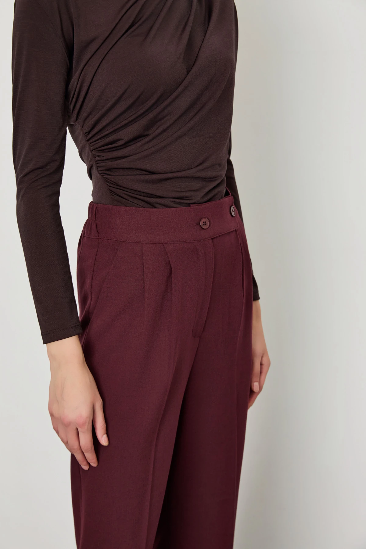 Arkası Lastikli Palazzo Pantolon